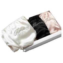 MANITO/Manita silk underwear women's mulberry silk underwear home close-fitting sexy and comfortable 3-pack silky smooth