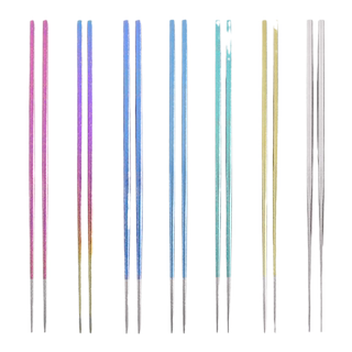 Biwei outdoor pure titanium color chopsticks are lightweight and portable