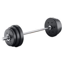 Barbell for Home Fitness, Eco-Friendly Rubber-Coated Dumbbell Dual-Use Combination, Men's Bench Press, Squat, Weightlifting, Hip Bridge Exercise Barbell