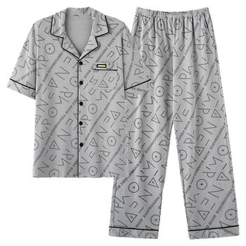 Official authentic pure cotton short-sleeved pajamas for men