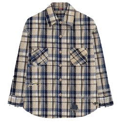 Old Master vujade 004 destroyed craft plaid flannel casual KENIJIMA retro shirt jacket