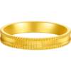 Saturday Fortune 5G Pure Gold Priced Beaded Edge Cartouche Ring Simple Fashionable Women's Ring Holiday Gift