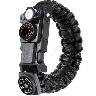 Herramienta de supervivencia de pulsera de supervivencia de emergencia para exteriores 13 en 1