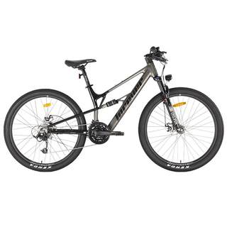 永久锂电池电助力山地自行车男女铝合金车架变速软尾双减震自行车