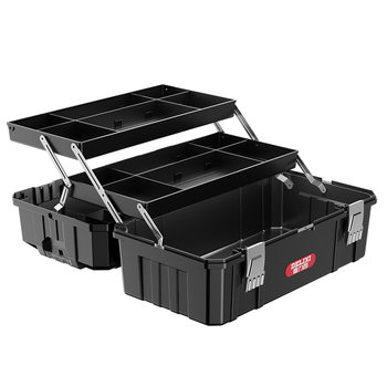 Delixi industrial grade three-layer folding tool box