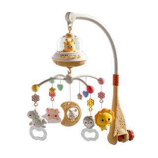 Newborn crib bell baby toys 0 to 3 months old baby bedside rattle rotating music suspension type car hanging hanging parts