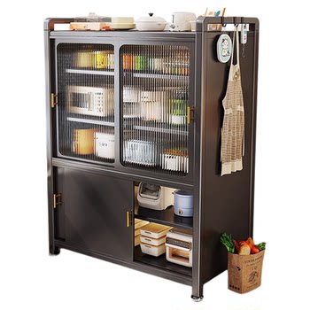 Large capacity multi-layer cabinet sliding doors for household floor