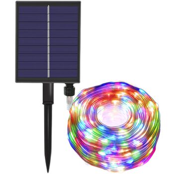 Led small colorful lights flashing string lights solar leather string lights 24v low voltage outdoor courtyard waterproof camping decorative tree lights