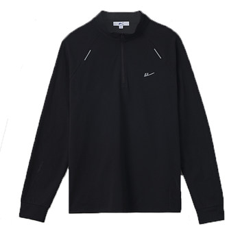 Pull back half-zip sports quick-drying long sleeves plus velvet to keep warm