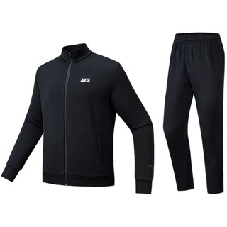 Anta sports suit for men autumn and winter plus velvet to keep warm