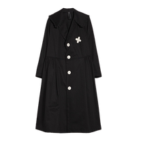 puretea tea retro college large lapel mid-length coat and windbreaker for women 2023 spring new style
