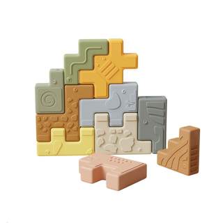 Handy gift yingshi puzzle chewable soft rubber building blocks