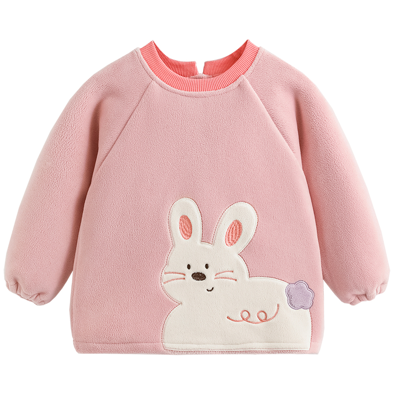 Winter baby Austrian velvet smock eating artifact scarf