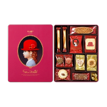 Red hat cookie pink iron box 31 pieces 266g cookie gift box Japanese imported snacks to send as souvenirs and wedding cakes