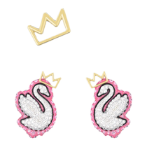 Swarovski Swan Earrings Swan Womens Light Luxury High-Quality Temperament Jewelry Accessories