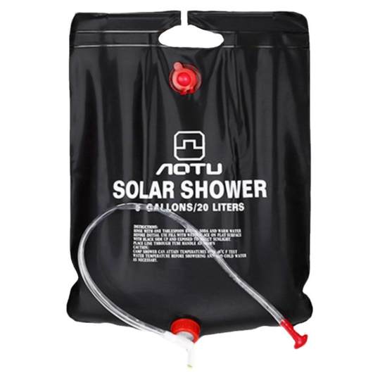 Outdoor portable solar hot water bottle