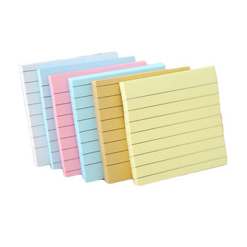 Horizontal sticky notes for students with sticky notes