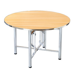 Large round table top with glass turntable folding table frame dining table canteen dining table country home hotel table