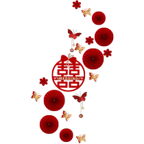 Wedding House Arrangement Suit Wedding room Heineword Lola flowers Men and womens new house Staircase Armrest Genguan Background Wall Decoration