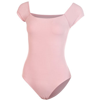 Sansha French Sansha Ballet Costume for Women, Summer Dance Practice Clothes, High Elasticity Short-Sleeved One-Piece Suit with a Square Neckline