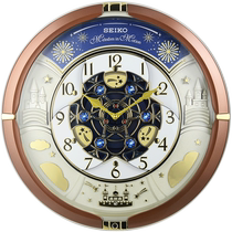 SEIKO Japan Seiko Clock European Music Clock Time Flowering Clock Face Adjustable Volume 16-inch Music Wall Clock