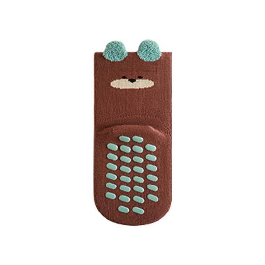 贝肽斯宝宝地板袜秋冬加厚婴儿防滑学步袜儿童室内隔凉中筒袜子S