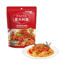 Spaghetti de pâtes italiennes avec sauce à viande de tomate 281g de pâtes 281g