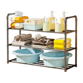 Bathroom shelves are floor-mounted