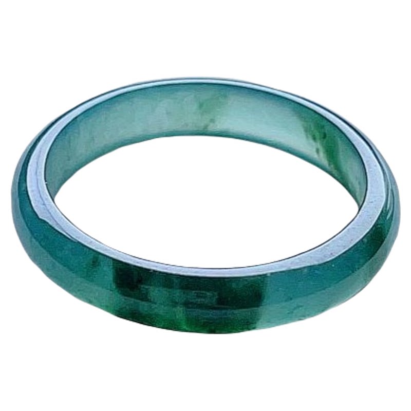 Natural jade ice ring blue green spicy green fresh
