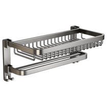 Tiandi Speargun Gray Towel Rack Bathroom No-Punch Bathroom Storage Rack Integrated Hanging Rack Toilet Towel Rack Kit