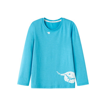 Little Blue Elephant hinos sweat-wicking and quick-sweed-stops of children's tops T-shirt indoor light warm sov pajamas basewear home wear underwear