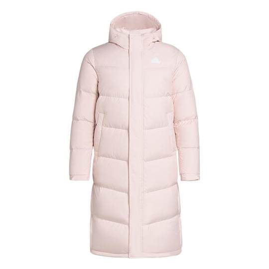 拒水暖「芯」科技长款保暖鸭绒连帽羽绒服男女adidas阿迪达斯