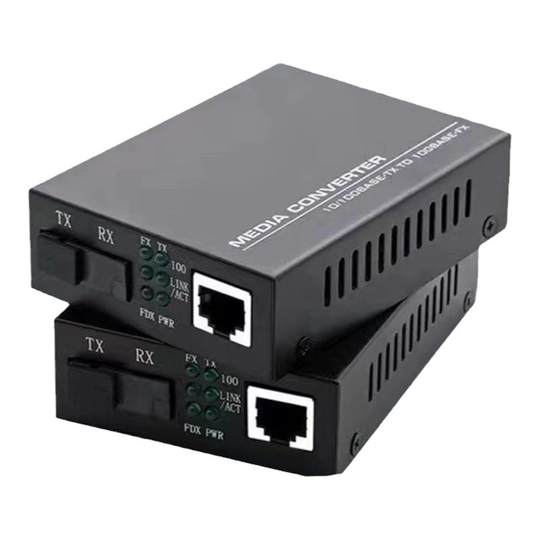 Émetteur-récepteur à fibre optique Gigabit monomode fibre unique 100M paire d'émetteur-récepteur à fibre optique câble à fibre optique SC vers convertisseur d'interface de câble réseau réseau de surveillance vidéo signal puissance convertisseur photoélectrique à fibre optique