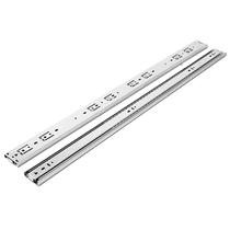 Fully pull-out extra-long drawer track three-section rail thickened silent ball slide guide rail cabinet keyboard bottom slide rail