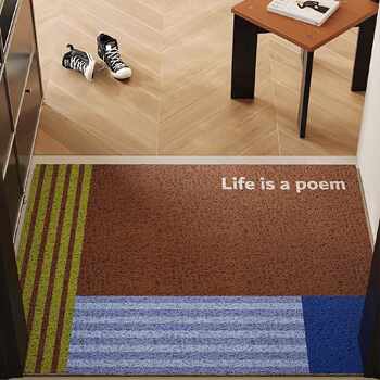 Retro high-end home entrance door mats, stain-resistant and wear-resistant carpets, cuttable wire loop floor mats