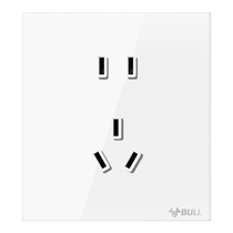 Bull socket flagship master switch socket air conditioner 16A glass panel five-hole 10A concealed porous G27 white
