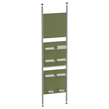In-ground hole board accessories storage rack