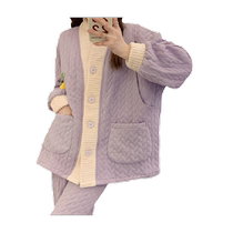 The Jing Qi Air Cotton Moon Subsuit Pregnant Woman Sleepwear Spring Autumn Postnatal Pure Cotton Feeding Breast lacerations Maternity Discharge Maternity Discharge