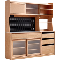 Lins Home Nordic Log Wind Kitchen Dining Side Cabinet Close By Wall Integrated Shelve Locker lockers Living room Home