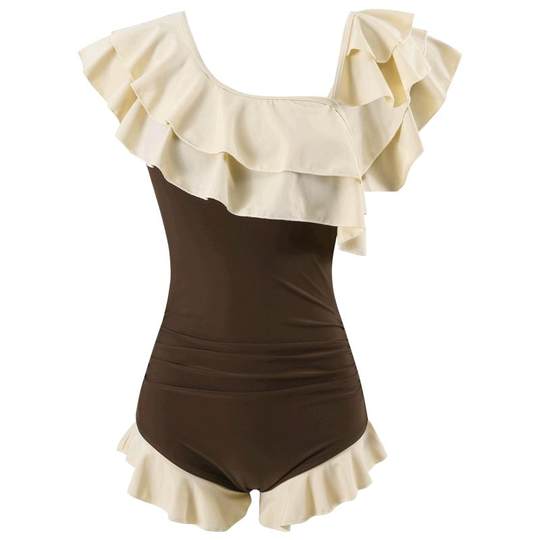 亦美珊成人泳衣女高级感2025新款绝美微胖女孩遮肉显瘦小胸泡温泉