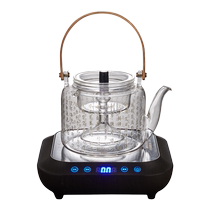 Rongshantang Electrical Appliances Glowing Gold and Silver Burning Heart Sutra Glass Tea Kettle Tea Maker Electric Ceramic Stove Tea Stove Set Tea Set