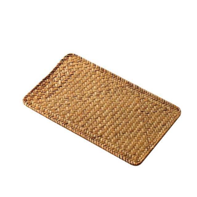 Seaweed woven placemat handmade retro