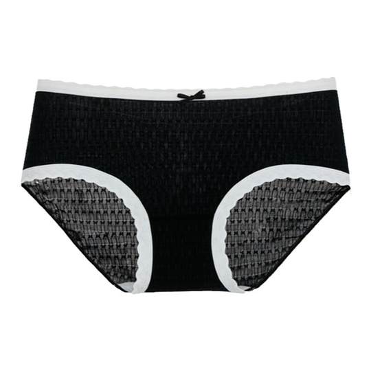 三福薄款低腰不夹臀包臀内裤女可爱透气纯棉裆半平角裤女465390