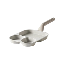 (Self-operated) kimscook fried egg breakfast pot household three-hole frying pan multi-functional frying steak burger flat bottom