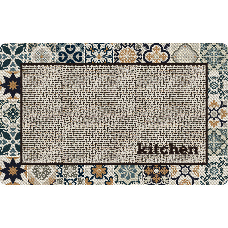 YKMORE non-slip and oil-proof wipeable kitchen floor mats