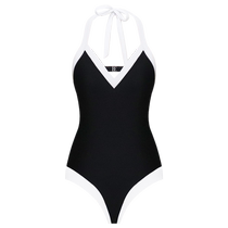 BE Van Der Ann Ms Triangle Conjoint Swimsuit Sunscreen Anti-Chlorine Style Small Scent Wind Retro Elegant Minima Light Extravagant