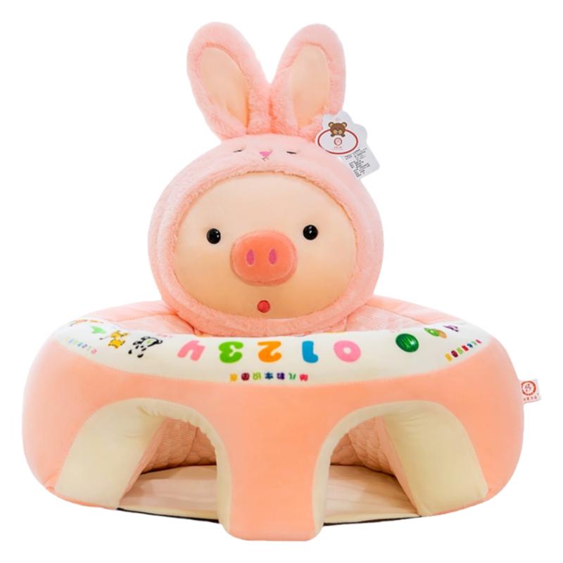 Baby learn to sit on the sofa and prevent rolling from hurting the spine