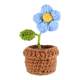 Ornament wool hand-knitted small potted plant