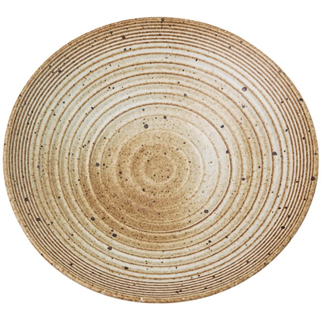 Jingdezhen stone pottery handmade tableware vintage retro soup plate