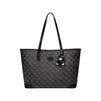 New zealand black soft leather duck tote bag